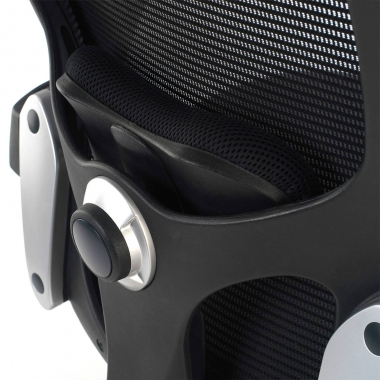 chaise ergonomique noir chaise de bureau maille accoudoirs mobiles soutien lombaire 6