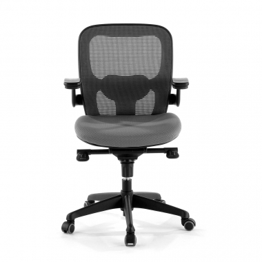 chaise ergonomique gris chaise de bureau maille accoudoirs mobiles soutien lombaire 4