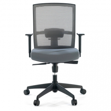 chaise ergonomique gris structure noire maille accoudoirs reglables 1d soutien lombaire 4