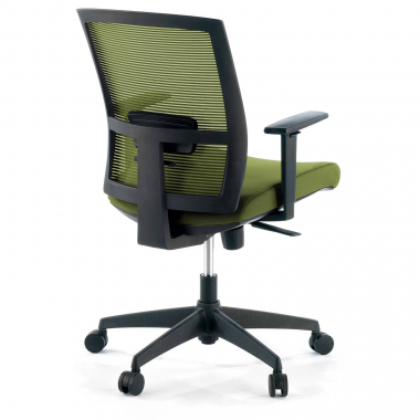 chaise ergonomique vert structure noire maille accoudoirs reglables 1d soutien lombaire 8