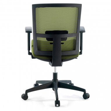 chaise ergonomique vert structure noire maille accoudoirs reglables 1d soutien lombaire 7