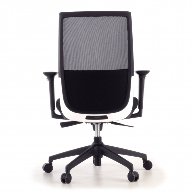 chaise de bureau noir rouge structure grise maille accoudoirs reglables 3d 7