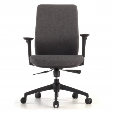 chaise de bureau noir tissu tapisse tissu accoudoirs reglables 3d 4