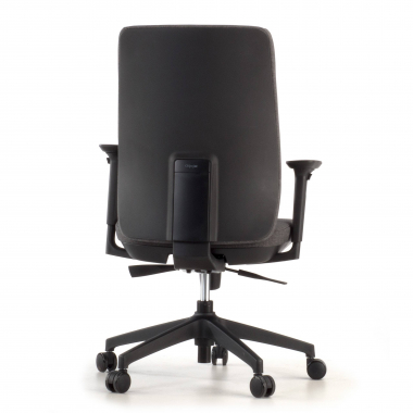 chaise de bureau noir tissu tapisse tissu accoudoirs reglables 3d 6