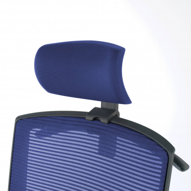 chaise ergonomique bleu structure noire appui tete maille accoudoirs reglables 1d soutien lombaire appui tete 9