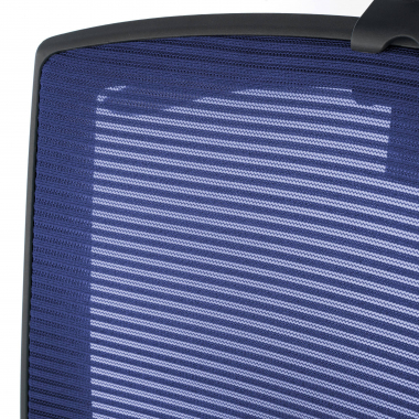 chaise ergonomique bleu structure noire appui tete maille accoudoirs reglables 1d soutien lombaire appui tete 6