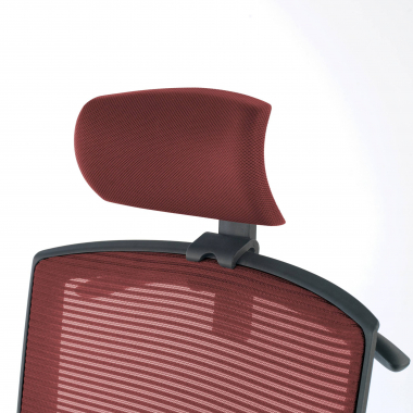 chaise ergonomique rouge structure noire appui tete maille accoudoirs reglables 1d soutien lombaire appui tete 6