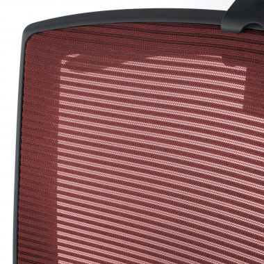 chaise ergonomique rouge structure noire appui tete maille accoudoirs reglables 1d soutien lombaire appui tete 9
