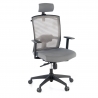 Chaise de Bureau Ergonomique Akira white avec appuie-tête