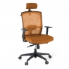 Chaise de Bureau Ergonomique Akira white avec appuie-tête