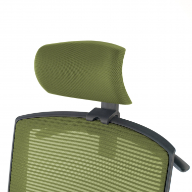 chaise ergonomique vert structure noire appui tete maille accoudoirs reglables 1d soutien lombaire appui tete 9