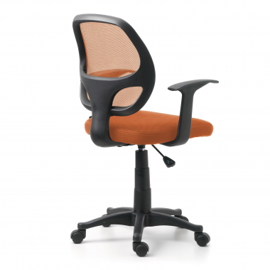 chaise de bureau pas cher orange one maille accoudoirs fixes 7
