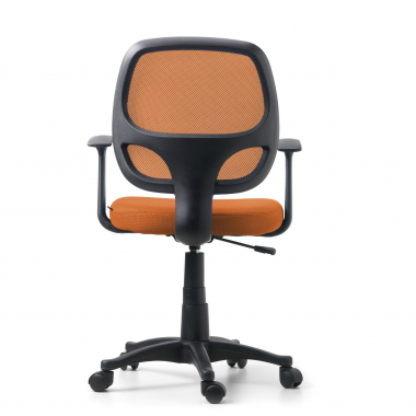 chaise de bureau pas cher orange one maille accoudoirs fixes 6