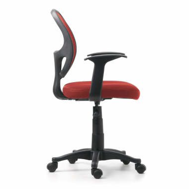 chaise de bureau pas cher rouge one maille accoudoirs fixes 4