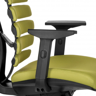 chaise ergonomique vert soul tissu accoudoirs reglables 1d soutien lombaire 9