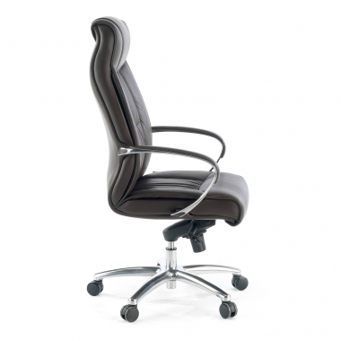 fauteuil de bureau marron dos haut cuir naturel cuir authentique accoudoirs rembourres 4