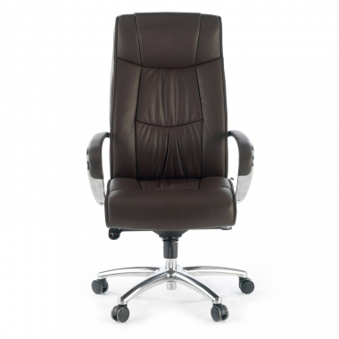 fauteuil de bureau marron dos haut cuir naturel cuir authentique accoudoirs rembourres 3