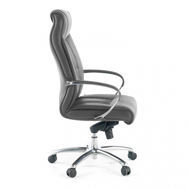 fauteuil de bureau gris dos haut cuir naturel cuir authentique accoudoirs rembourres 4