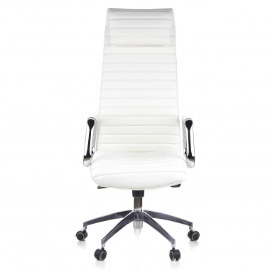 fauteuil de bureau blanc cuir naturel cuir authentique accoudoirs rembourres appui tete 3