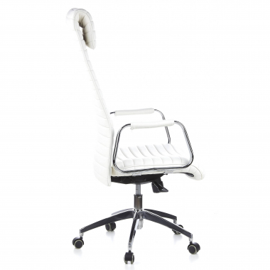 fauteuil de bureau blanc cuir naturel cuir authentique accoudoirs rembourres appui tete 4