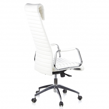 fauteuil de bureau blanc cuir naturel cuir authentique accoudoirs rembourres appui tete 6