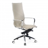 Fauteuil de bureau design Brenton, dossier haut, structure noire, similicuir