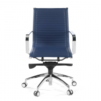 Fauteuil bureau design Brenton, cadre en acier, dossier bas