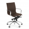 Fauteuil bureau design Brenton, cadre en acier, dossier bas