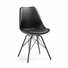 Chaise scandinave Norway, design, piètement métallique