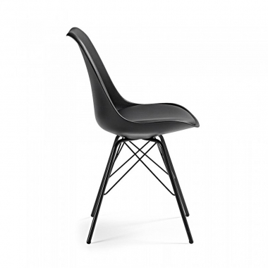 chaise de conference noir chaise pietement metallique plastique sans accoudoirs 3