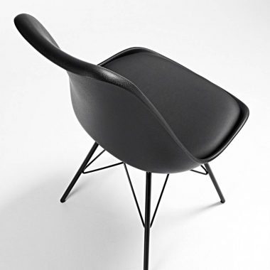 chaise de conference noir chaise pietement metallique plastique sans accoudoirs 4