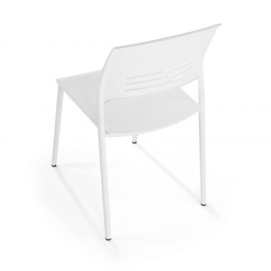 chaise de conference blanc monza plastique sans accoudoirs 9