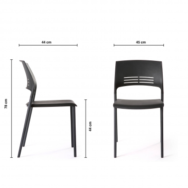 chaise de conference gris monza plastique sans accoudoirs 9