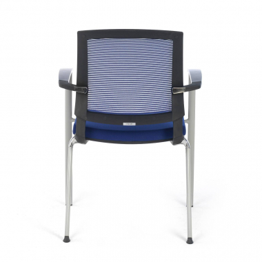 chaise visiteur bleu adam maille accoudoirs fixes 7