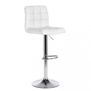 tabouret de bar blanc eliot simil cuir sans accoudoirs 1
