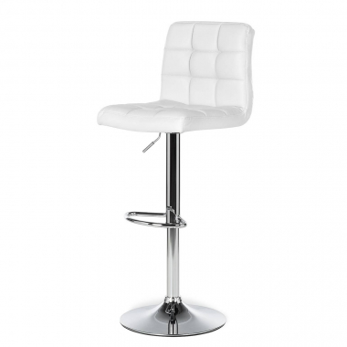 tabouret de bar blanc eliot simil cuir sans accoudoirs 7