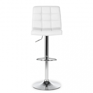 tabouret de bar blanc eliot simil cuir sans accoudoirs 3