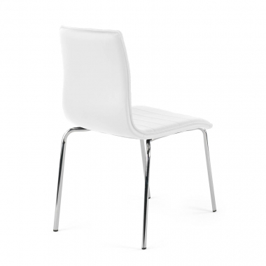 chaise de conference blanc 4 pattes simil cuir sans accoudoirs 6