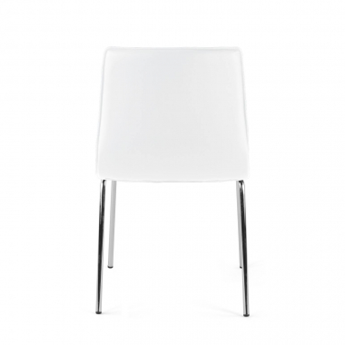 chaise de conference blanc 4 pattes simil cuir sans accoudoirs 7