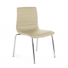Chaise de Conférence Alisa, Structure chromée, Cuir