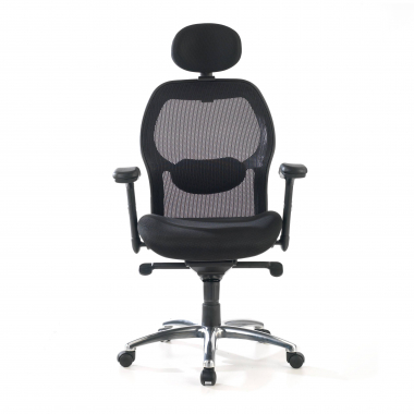 chaise de bureau noir hong kong maille accoudoirs reglables 1d soutien lombaire appui tete 4