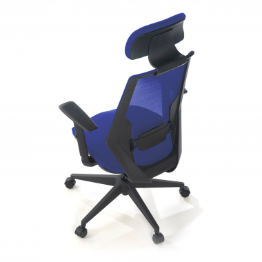 chaise de bureau bleu belinda maille accoudoirs reglables 1d soutien lombaire appui tete 7