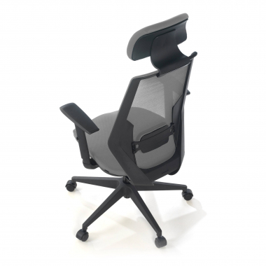 chaise de bureau gris belinda maille accoudoirs reglables 1d soutien lombaire appui tete 7
