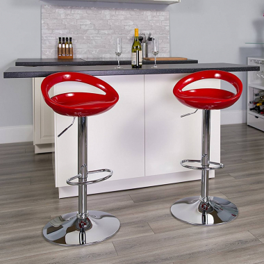 tabouret de bar rouge danko plastique sans accoudoirs 6