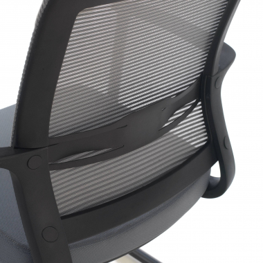 chaise de conference gris alpha maille accoudoirs fixes 5