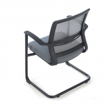 chaise de conference gris alpha maille accoudoirs fixes 8