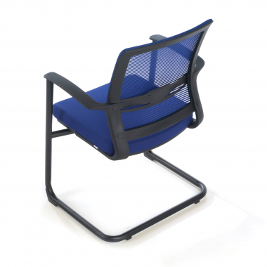 chaise de conference bleu alpha maille accoudoirs fixes 8