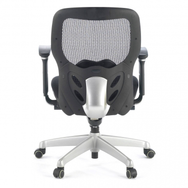 chaise teletravail noir sans appui tete maille accoudoirs reglables 3d soutien lombaire 7