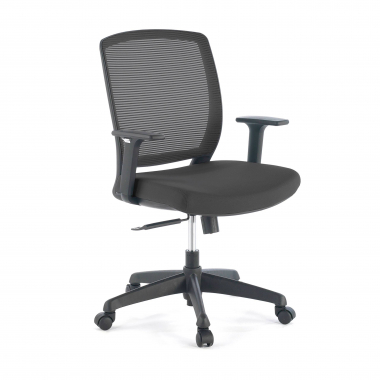 chaise pivotante noir chaise structure noire maille accoudoirs reglables 1d 1