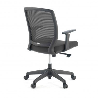 chaise pivotante noir chaise structure noire maille accoudoirs reglables 1d 4